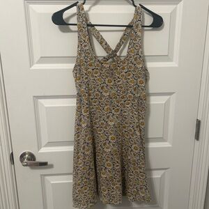 EARTHBOUND Floral Sunflower Dress - Yellow and White